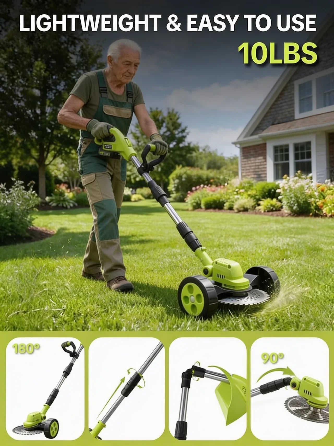 SEESE Cordless Lawn Mower