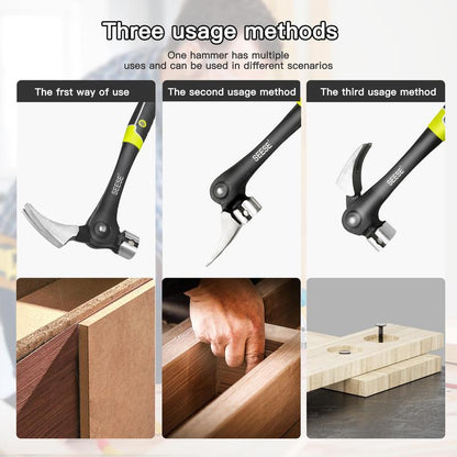 SEESE 16oz Claw Hammer with Magnetic Nail Starter/Ripper