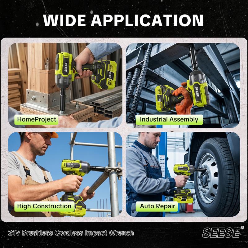 SEESE 3 in 1 Cordless Impact Wrench