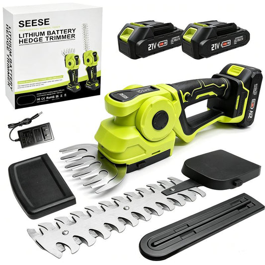 SEESE Cordless 2-in-1 Grass Shear & Shrub Trimmer