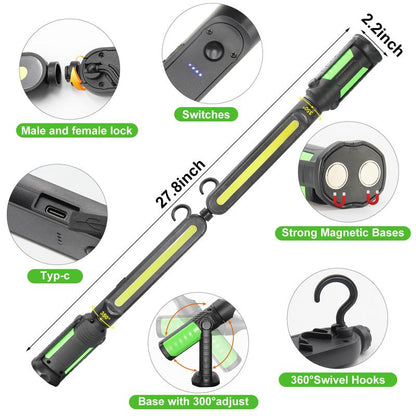 SEESE Rechargeable Work Light Bar (Adjustable, Full Brightness)