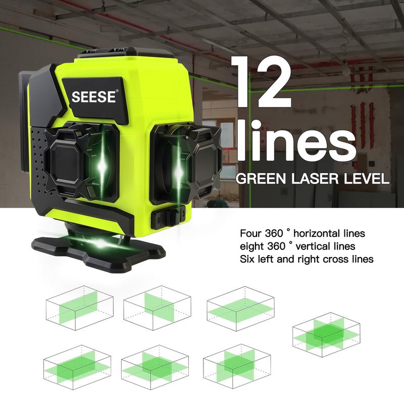 SEESE 12-Line Green Laser Level